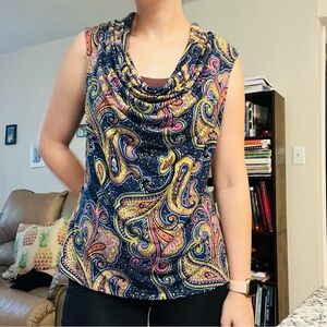 Tahari Multicolor Paisley Skirt